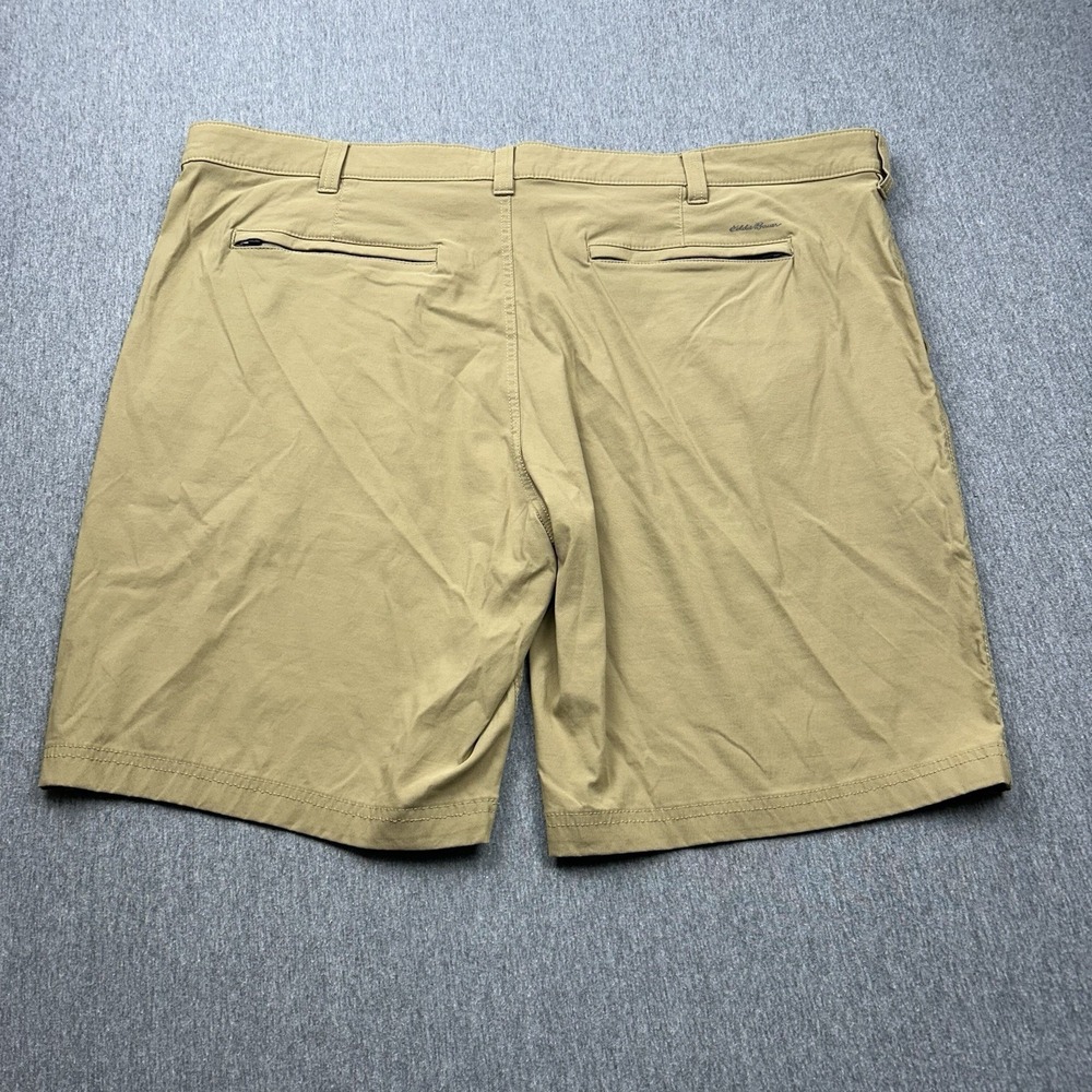 Eddie Bauer Travex Shorts Men's 44 Khaki Flat Front 10" Inseam Outdoor Hiking - Picture 11 of 15